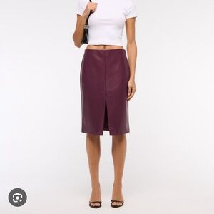 Abercrombie and fitch pencil skirt maroon large